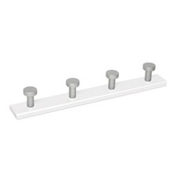 PERCHA  MADERA  4P  CROMO  B.BLAN