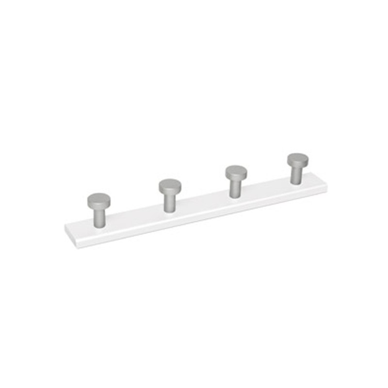 PERCHA  MADERA  4P  CROMO  B.BLAN
