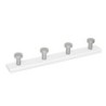 PERCHA  MADERA  4P  CROMO  B.BLAN