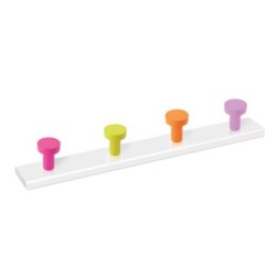PERCHA  MADERA  4P  COLORES  B.BCA