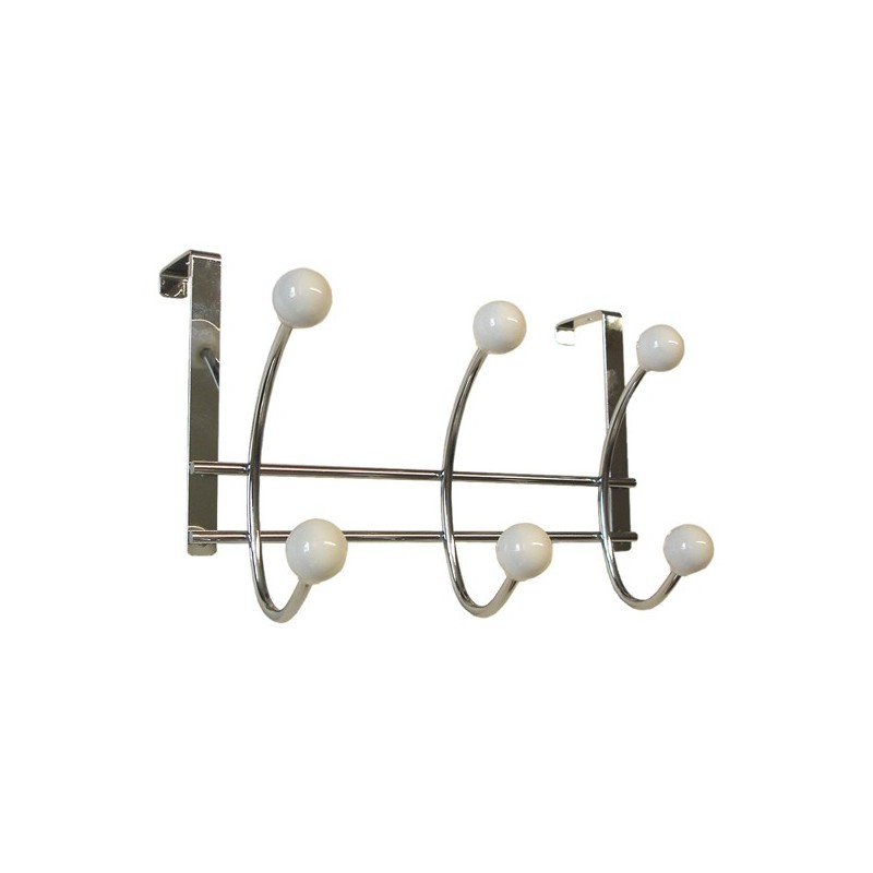 PERCHA  SOBREPUERTA  PORCELANA  BLANCA