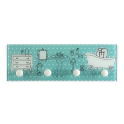 COLGADOR  BAÑO  4  P.  TOPOS