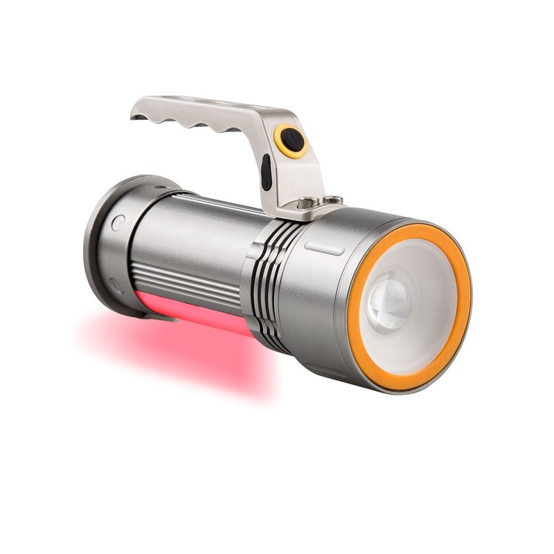 LINTERNA  LED  COCHE  METÁLICA  RECARGABLE