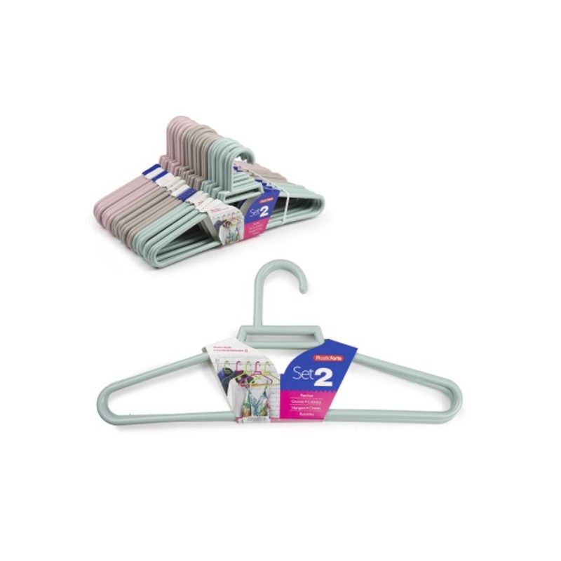 PERCHA  PLASTICO  SET-2
