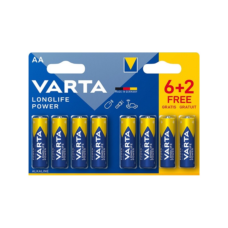 PILA  ALCALINA  LONGLIFE  POWER  AA  VARTA