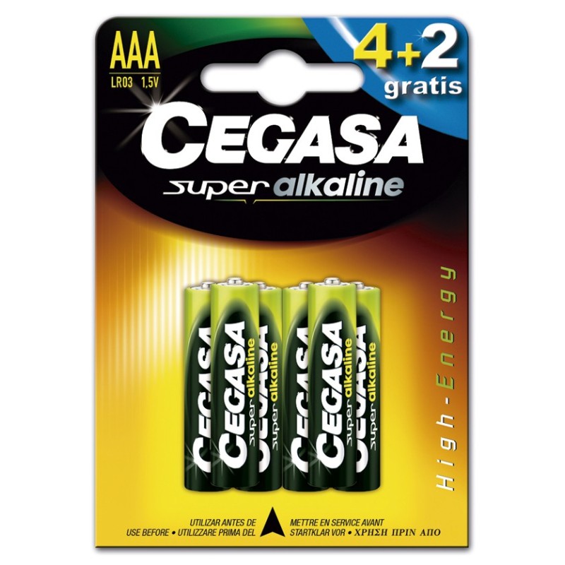 PILAS  CEGASA  SÚPER  ALCALINA  LR03
