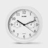RELOJ  DE  PARED  CON  TERMÓMETRO  E  HIGRÓMETRO  BLANCO