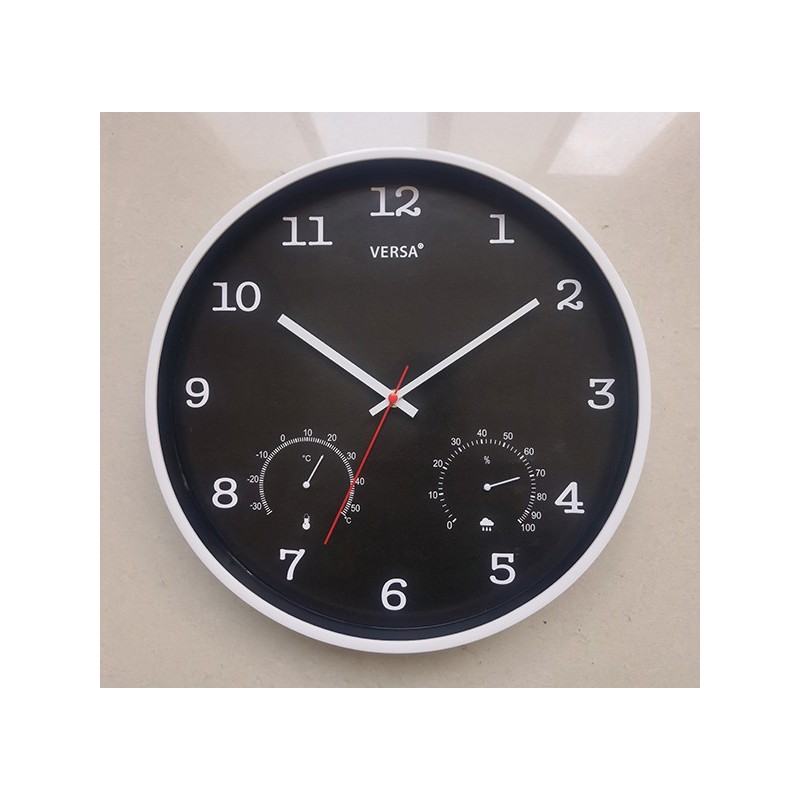 RELOJ  PARED  NEGRO