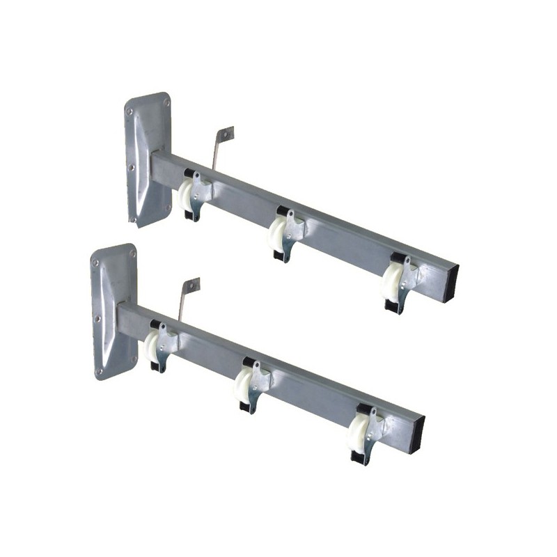 TENDEDERO  PARED  INOX.  C/POLEAS
