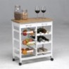 CARRO  COCINA  CESTAS+BOTELLERO  DOBLE