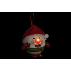 BOLA  DECORACIÓN  MUÑECO  DE  NIEVE  LED