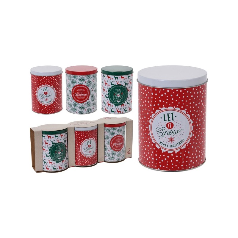 CONJUNTO  3  LATAS  NAVIDEÑAS