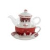 TETERA  CRISTAL  CON  TAZA  PORCELANA