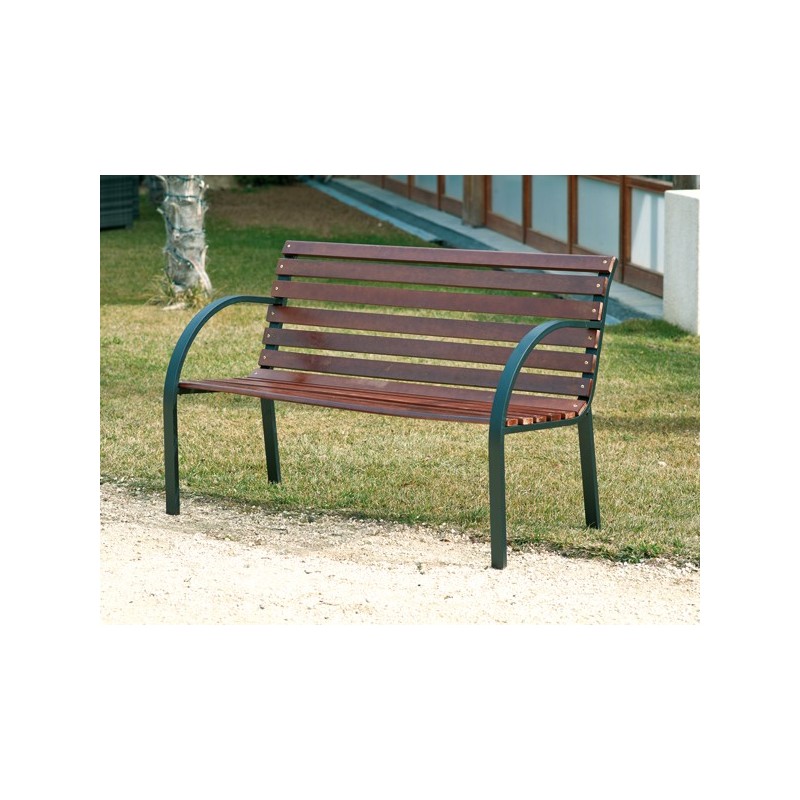 BANCO  JARDÍN  MADERA  Y  METAL