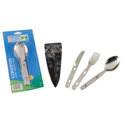 CUBIERTOS  CAMPING  INOX