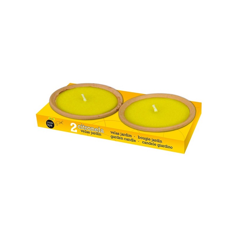 VELA  PLATO  TERRACOTA  CITRONELA