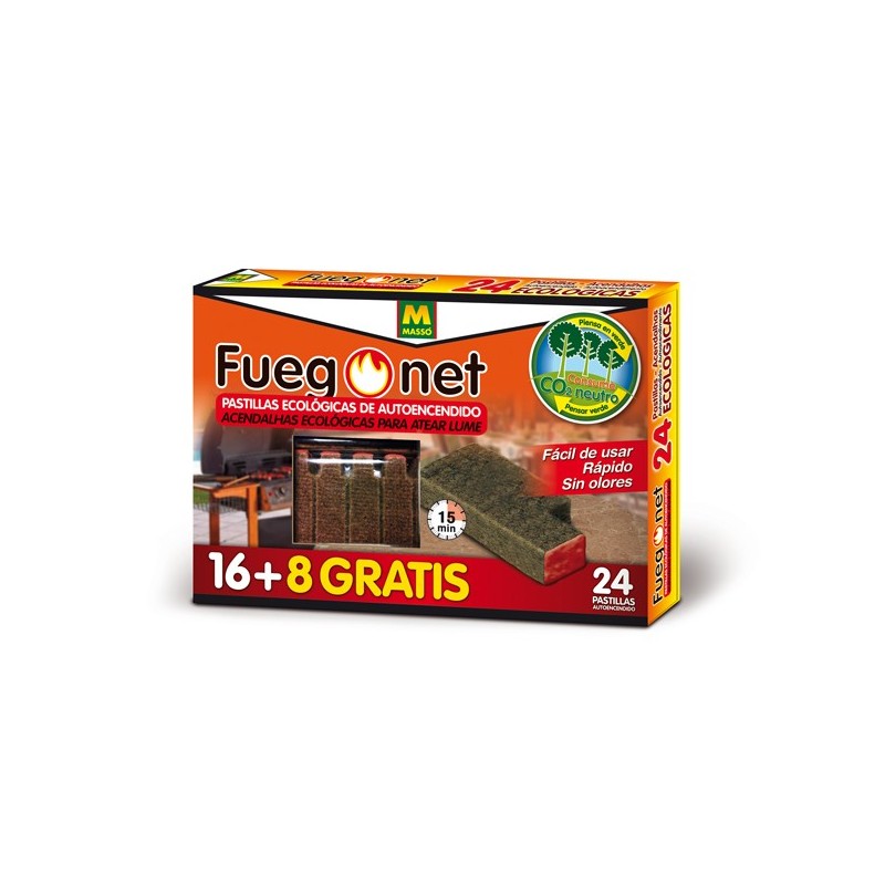 16  PASTILLAS  DE  AUTOENCENDIDO  ECOLÓGICAS  +  8  GRATIS
