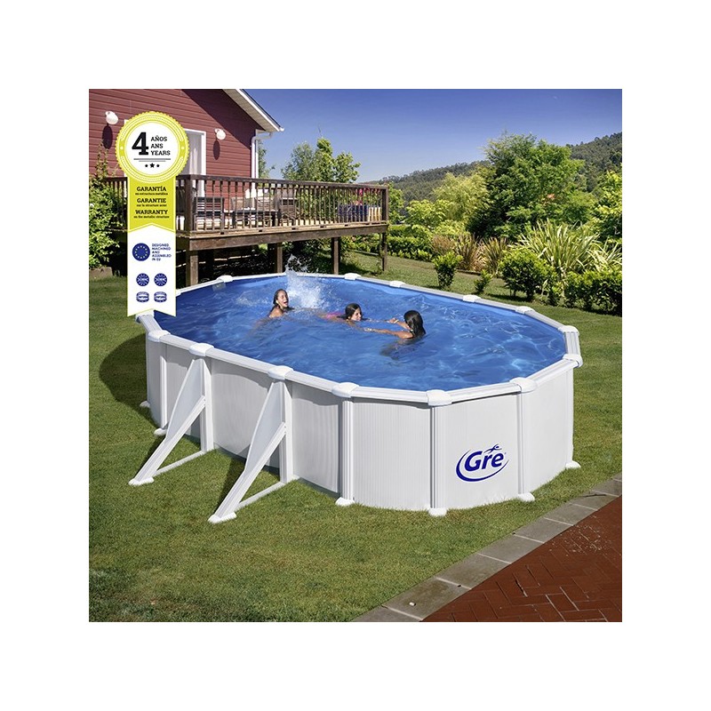PISCINA  OVALADA  BLANCA