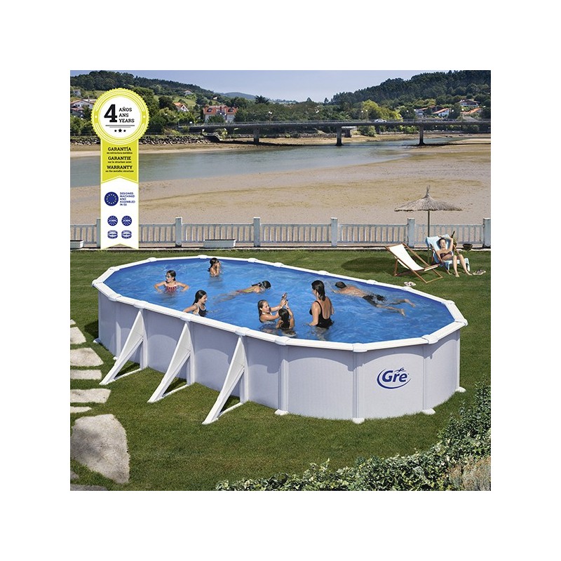 PISCINA  OVALADA  BLANCA