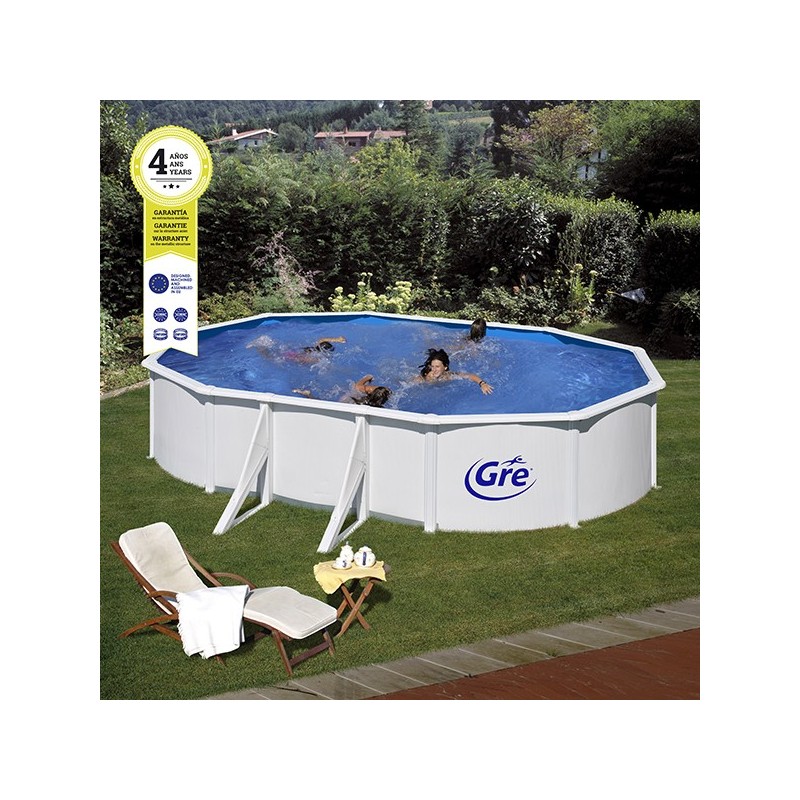 PISCINA  OVALADA  BLANCA