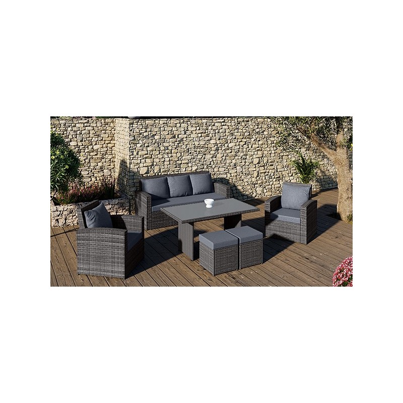 CONJUNTO  RATAN  SINTE/ACERO  MAYENCE