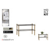 ESTANTERIA METAL BAMBU 2 BAL
