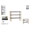 ESTANTERIA METAL BAMBU 3 BAL