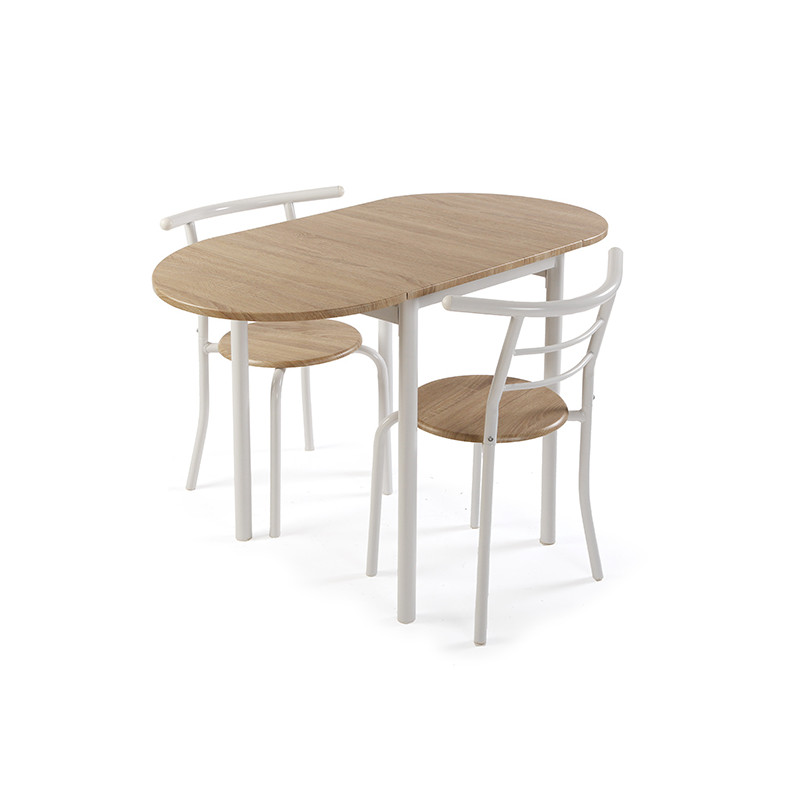 MESA + 2 SILLAS BLANCO