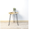 MESA AUXILIAR ACERO MADERA