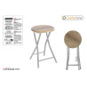 TABURETE MADERA METAL