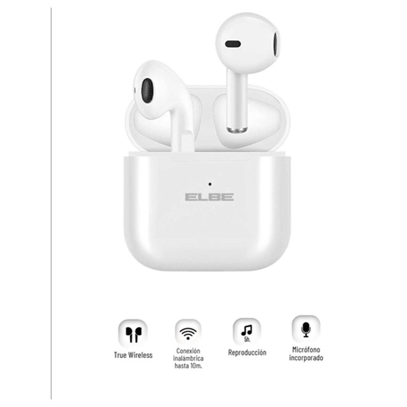 AURICULARES  BLUETOOTH  TWS  NEGROS  elbe