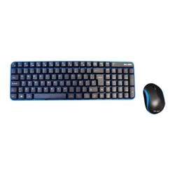 PACK  TECLADO  Y  RATÓN  INALÁMBRICOS  AZUL-NEGRO