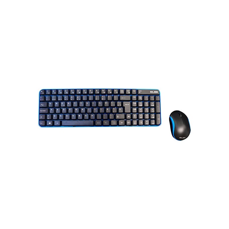 PACK  TECLADO  Y  RATÓN  INALÁMBRICOS  AZUL-NEGRO