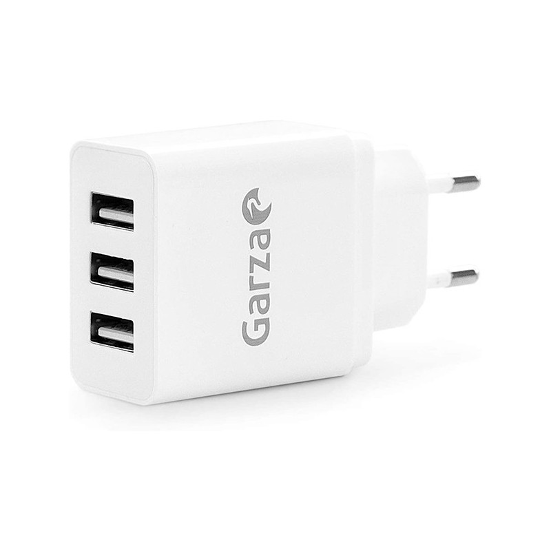 Enchufe  con  3  cargadores  USB
