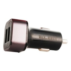 CARGADOR  USB  PARA  COCHE  DOBLE  PUERTO  Y  CARGA  RAPIDA  ELBE