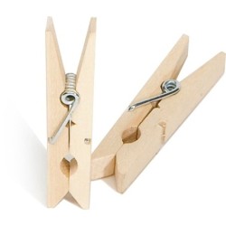 Paquete  2  docenas  pinzas  madera