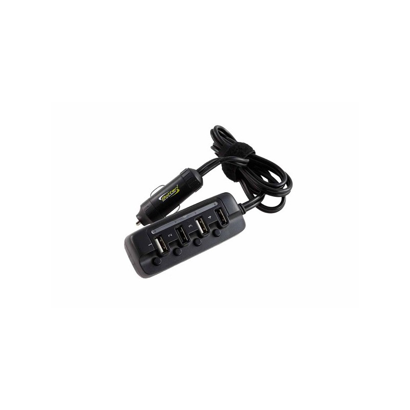 CARGADOR  COCHE  4  USB  CON  CABLE
