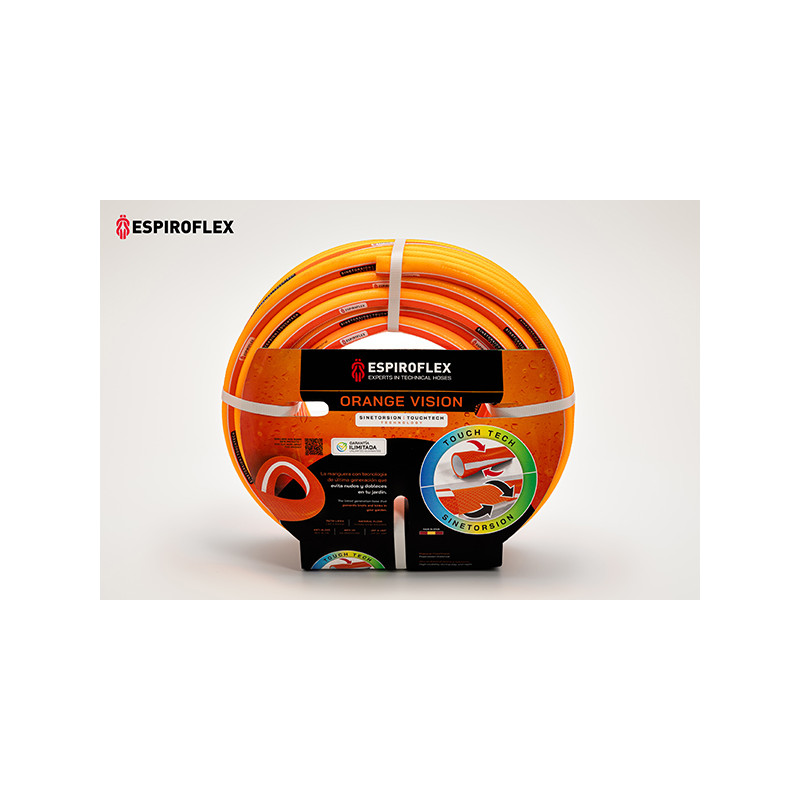 KIT MANGUERA VISION 5/8 ORANGE CON DIFUSOR