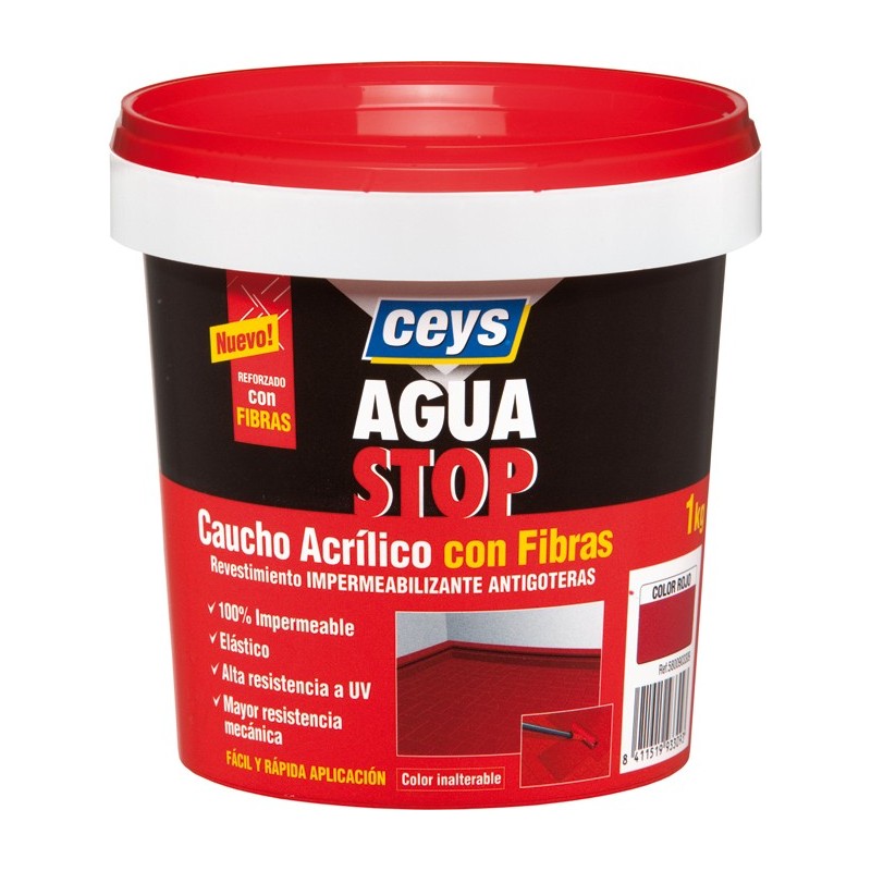 AGUASTOP  CAUCHO  FIBRAS  ROJO  CEYS