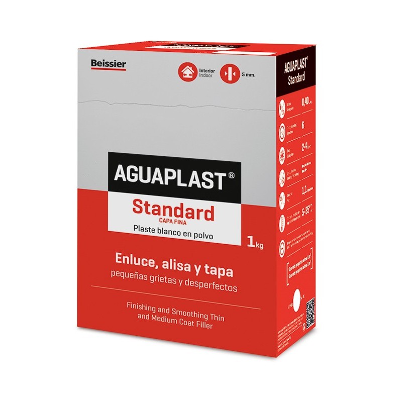 PLASTE  BLANCO  EN  POLVO  AGUAPLAST  STANDARD  1KG.