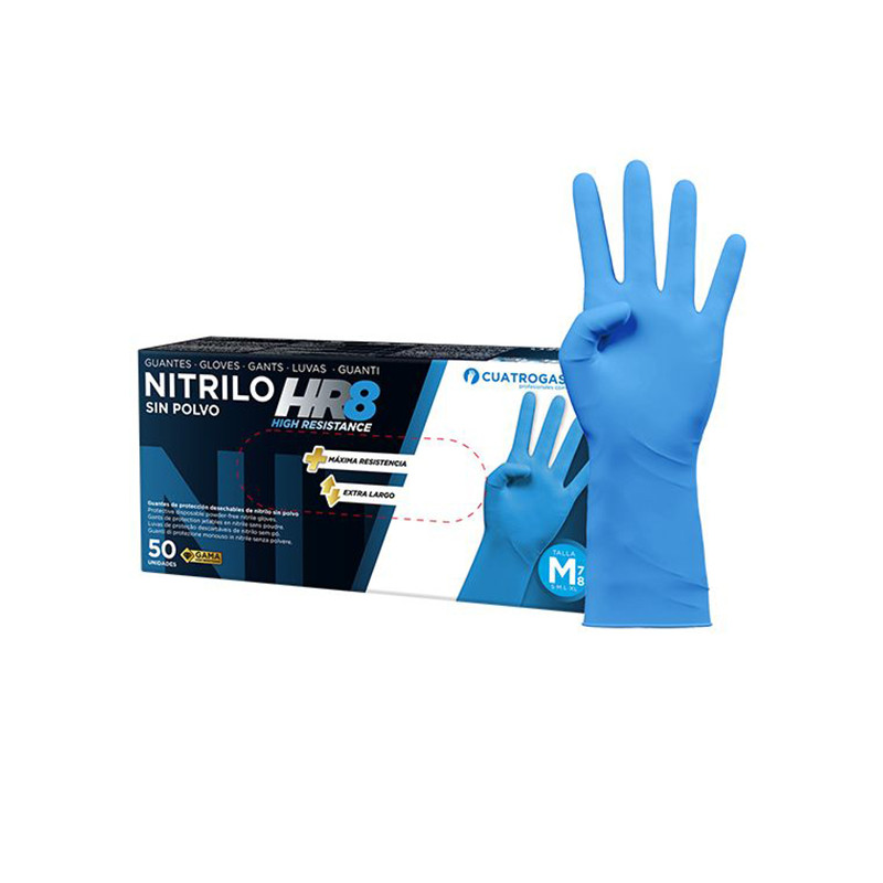 GUANTE NITRILO DESECHABL AZUL C/50