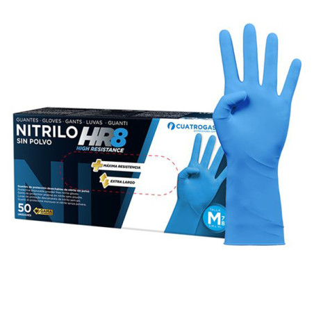 GUANTE NITRILO DESECHABL AZUL C/50