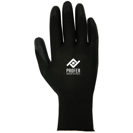 GUANTE PU NEGRO B/6