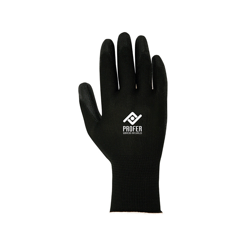 GUANTE PU NEGRO B/6