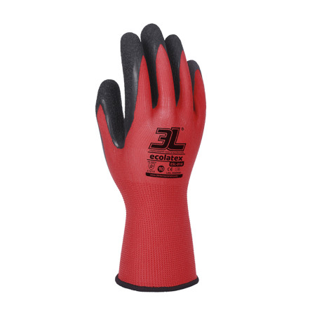 GUANTE POLIESTER LATEX ROJO