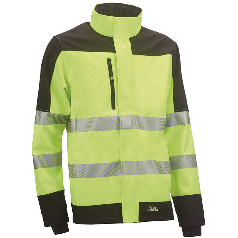 CHAQUETA SOFTSHELL AV AMARILL NEGRO