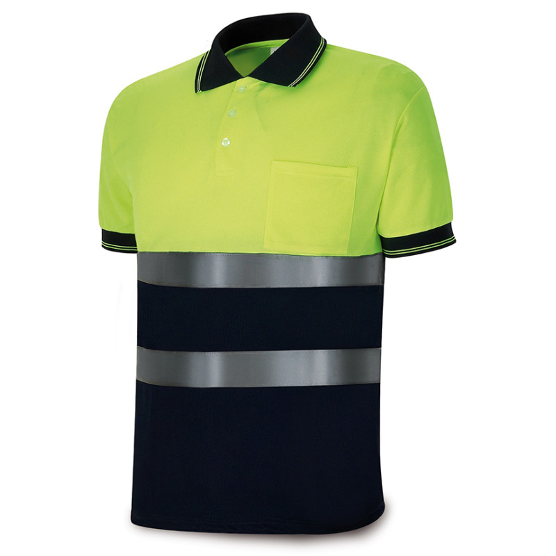 POLO A/V BICOLOR MANGA CORTA AMARILLO