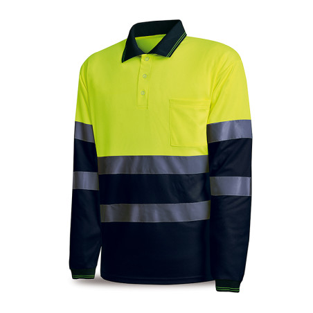 POLO AV M/LARGA AMARILLO/AZUL