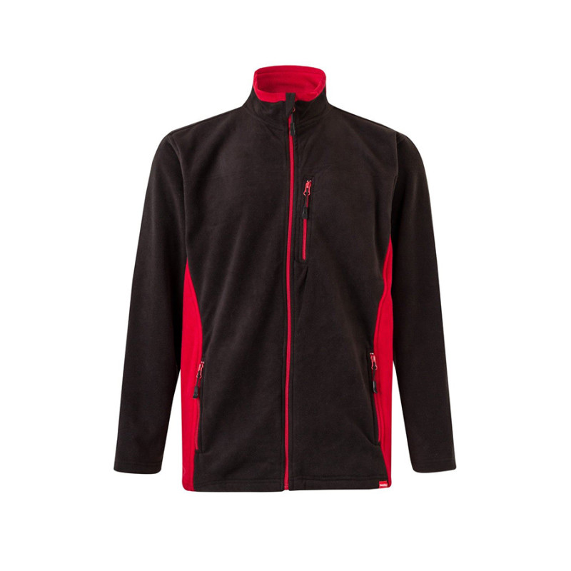 CHAQUETA POLAR NEGRO/ROJO