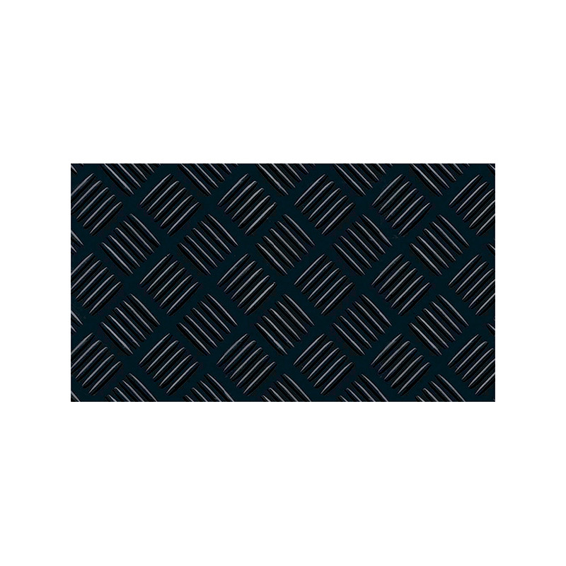 PAVIMENTO CHECKER CAUCHO NEGRO 3MM